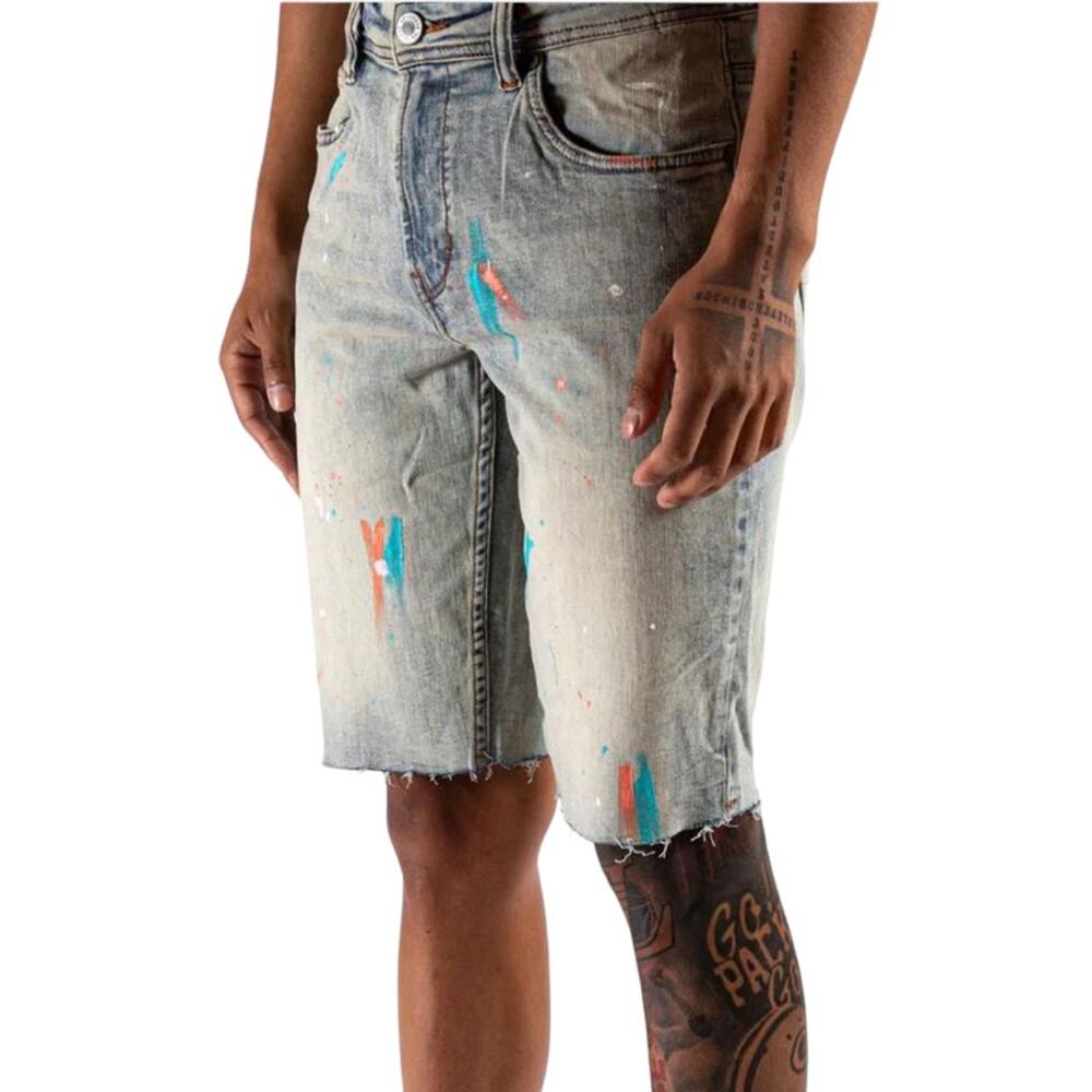 Serenede Coral Reef Denim Men Jean Shorts Men Size 32 - Picture 2 of 8